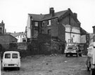 Rear of No. 34 Ellesmere Road and Nos. 2 - 6 Gower Street awaiting demolition from Earsham Street, Burngreave