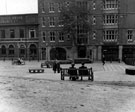 Cathedral forecourt showing No.1 High Street, (Parade Chambers) including National Provincial Bank and No. 2/3, East Parade, Commercial Union Assurance Co. Ltd,