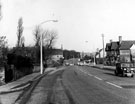 View: s15184 Ecclesall Road South, view northwards from Parkhead Road, Wheatsheaf Hotel, right, cottages on left now demolished