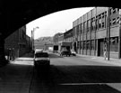 Henry Rossell and Co. Ltd., machine knife manufacturers, Waverley Works (right), Effingham Road taken from below the railway arch looking towards Effingham Street with (back) Thos. W. Ward Henry Rossell and Co. Ltd., machine knife manufacturers, Waverley Works (right), Effingham Road taken from below the railway arch looking towards Effingham Street with (back) Thos. W. Ward