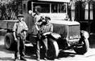 Mr Maw and Mr Watson next to their coal delivery truck (Guy Lorry, registration no. WA 5840), Vicar Lane