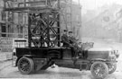 Motor-driven extending tower (Tower Wagon), used by the Corporation to support overhead electricity cables for trams and trolley buses