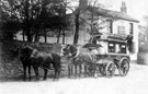 Joseph Tomlinson and Sons, Pitsmoor horse bus at the Sportsman Inn, Barnsley Road