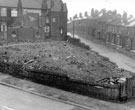 View: s15431 Site of the Methodist Church (site to be a garden), Ellesmere Road/ Petre Street and Buckenham Street taken from Ellesmere Road, showing Ellesmere Community Centre (Ellesmere Road School)