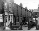 Elm Terrace, off Owlerton Green, Hillsborough showing (left) No. 1 P. and E. Thorpe, grocers