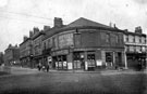 Exchange Street and Furnival Road, including No. 1 Furnival Road, C.S. Kilham, tobacconist, Nos 3-5, Refreshment Rooms, Nos 7-9, Wilks Bros, ironmongers, No. 57 Exchange Street, John C. Broomhead, hairdresser, Nos. 51 - 53 Durham Ox public house