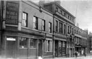 Exchange Street, from Castlefolds Lane to the bridge. No. 27 Rotherham House public house, No 29, W. and T. Avery Ltd., weighing machines manufacturers