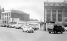 Exchange Street from Blonk Street, 1960-1965. W.H. Smith and Son Ltd., booksellers, Hambleden House, right, No. 39 Brightside and Carbrook (Sheffield) Co-operative Society in background