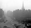 Elevated view of Fargate and Town Hall Square, Albany Hotel and Yorkshire Penny Bank, right Elevated view of Fargate and Town Hall Square, Albany Hotel and Yorkshire Penny Bank, right
