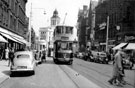 View: s15609 Fargate looking towards High Street, Cole Brothers Ltd., left, Goldsmiths Chambers and Etam Ltd., hosiers, right