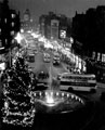 View: s15651 Town Hall Square looking towards Fargate showing Christmas Illuminations and Goodwin Fountain