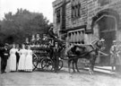 View: s15686 Wagonette and horses outside East Cliffe, East Bank Road (with servants?)