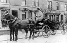 James Cottam, omnibus proprietor, outside 10 Owler Lane, the house of A. Mathieson, Surgeon. Cottam Brothers, omnibus proprietors and general carters (the family business), Bland Street, Grimesthorpe
