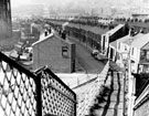 Elevated view of Farfield Road, and surrounding Neepsend area from the footbridge over the Railway