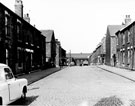 Ferguson Street, Attercliffe, showing the junction with Baker Street and looking towards the old weaving factory on Burgess Road