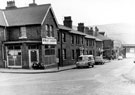Horace Jackson, betting shop, No. 18 Fife Street (formerly Fowler Street), Low Wincobank looking down to The Engineers Hotel at the junction with Ecclesfield Road and the Railway Bridge