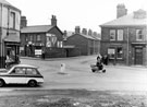 No. 4, L. Beedham's, newsagents, The Engineer's Hotel (later renamed Dallas Bar and Barrow House) and R.A.O.B entrance Fife Street (formerly Fowler Street), showing the junctions with Ecclesfield Road and Handymans Store, Barrow Road, Low Wincobank