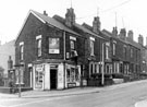 Findon Street, Hillsborough showing B. Denton, grocer and newsagent, No. 56a Kendal Road