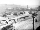 View: s15869 Pond Street bus station looking towards Harmer Lane and the Sheffield Midland railway station 