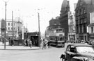 View: s16032 Fitzalan Square looking towards Haymarket, Barclays Bank, News Theatre (former Electra Palace) and Bell Hotel, right