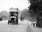 Daimler Bus No.1 (first petrol bus), Reg. No. W 3201, in service 1913-1922, most probably Manchester Road near junction with Lydgate Lane Daimler Bus No.1 (first petrol bus), Reg. No. W 3201, in service 1913-1922, most probably Manchester Road near junction with Lydgate Lane