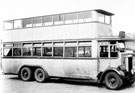 L.M.S. and L.N.E.R. double deck bus No. 133, six wheeler 'Karrier'
