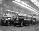 Queens Road Works, Leyland buses, 1929, No.s 180, 14F and 28 taken to the paint shop (in service 1929-1935)