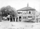 Hunter's Bar toll bar, Ecclesall Road, closed midnight, October 31, 1884. Most probably James Percy, the last lessee, who paid 2,565 pounds for the privilege of exacting tolls, left of doorway