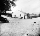 Oughtibridge toll bar house, Langsett Road South and junction of Cockshutts Lane showing the horse trough (extreme left)