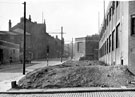View: s16186 Furnival Street looking towards junction of Arundel Street, Central Case Co. Ltd., cutlery case makers, right