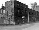 View: s16189 Furnival Street from junction with Eyre Lane, Nos. 34 and 36, works on right are former premises of A. Blyde and Co. Ltd., steel manufacturers, Wallace Steel Works