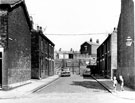 Nos. 7 - 13 (left) and Nos. 8 - 18 (right), Gerald Street, off Brompton Road, Attercliffe looking towards Newark Street Nos. 7 - 13 (left) and Nos. 8 - 18 (right), Gerald Street, off Brompton Road, Attercliffe looking towards Newark Street