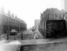 Gray Street, Pitsmoor from the recreation ground with Pyebank School on the right