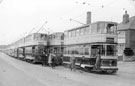 Trams at Hillsborough for a football match