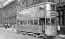 View: s16411 Green tram No. 83 at Flat Street outside General Post Office