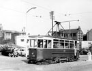 Maintenance Tram No. 330 in front of entrance of Tenter Street Depot