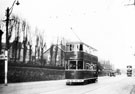 Electric tram No. 192 on the Middlewood route at Ecclesall Road, Hickmott Road