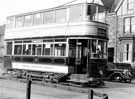 Electric Tram No. 430, destroyed in the Blitz, 12/13 December, 1940, Abbey Lane