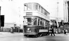 Electric tram No. 366 at Market Place (top of Angel Street)