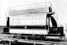 Double decker, open top tramcar, number unknown