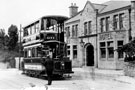 Electric tram No. 13 at Handsworth outside the Norfolk Hotel, No. 225 Handsworth Road