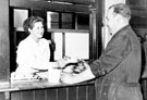 Unidentified canteen lady and workman, W. T. Flather Ltd,