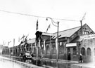View: s16537 Works offices decorated for the Coronation, W. T. Flather Ltd., Standard Steel Works, Sheffield Road, Tinsley
