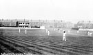 Undated cricket match at Collegiate Ground, Bawtry Road, Tinsley with rear of houses on Norborough Road in the background
