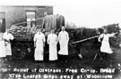 Woodhouse Co-operative workers prepare to distribute 1,729 free loaves of bread in Woodhouse during the Coal Miners Strike of 1926