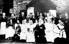 Group outside the old Woodhouse Salvation Army Barracks, Tannery Street