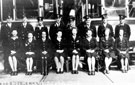 View: s16615 Group photograph of Sheffield Transport Department employees, Holme Lane Depot