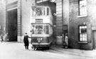 View: s16616 Ivy Walsh's Tram No. 185 on its way to Hunters Bar, Sheffield Transport Holme Lane Depot