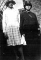 Mr. H. Sidey in police uniform and friend in drag, Attercliffe Police