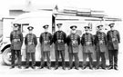 National Fire Service crew during WWII, Mr. Askham first on the right